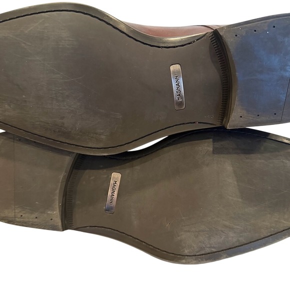 Magnanni Pardo Derby Oxfords Burgundy Leather Men's 13 Dress Shoe Quiet Luxury - Picture 8 of 8